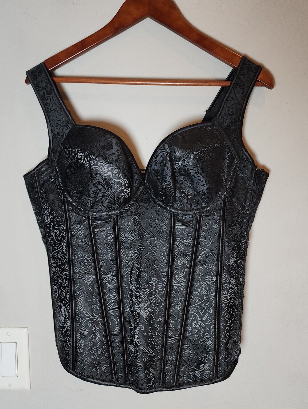 Kimring Corset Black Pattern Women's Size XL